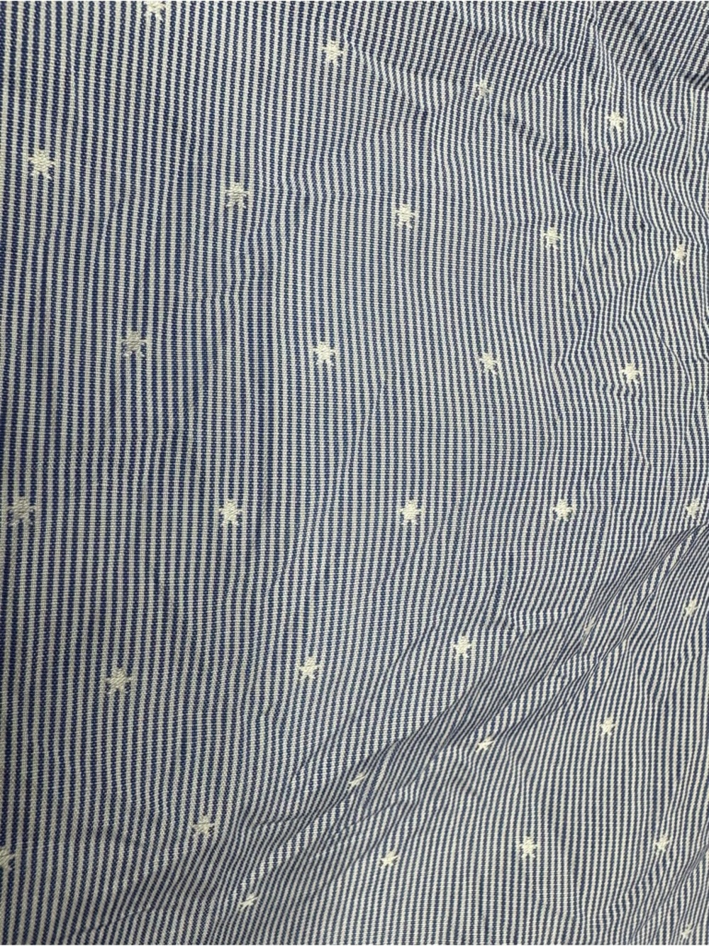 Frank & Eileen “Barry” Light Blue Stripe Star Patterned Button-Up Shirt Small - Picture 8 of 9